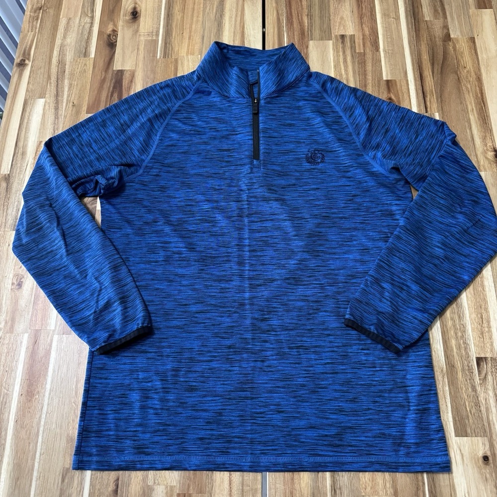 G Fore Pullover Mens M Blue 1/4 Zip Performance Lightweight Golf Stretch Mock